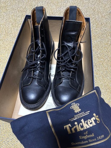Tricker black leather boots - leather,